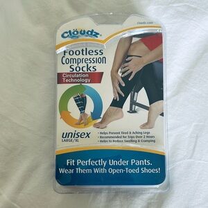 NWT Unisex Black Footless Compression Socks